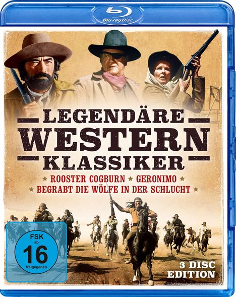 Legendäre Western-Klassiker (Blu-ray), 3 Blu-ray Discs