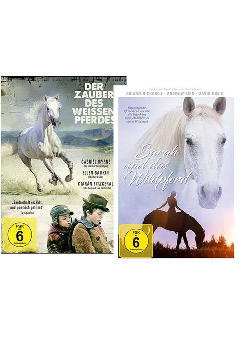 Der Zauber des weißen Pferdes / Sarah und das Wildpferd, 2 DVDs