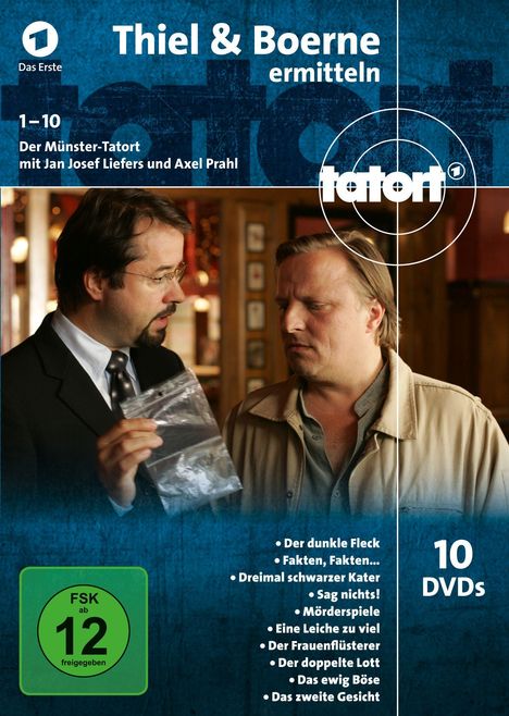 Tatort Münster - Thiel und Boerne ermitteln Fall 1-10, 10 DVDs