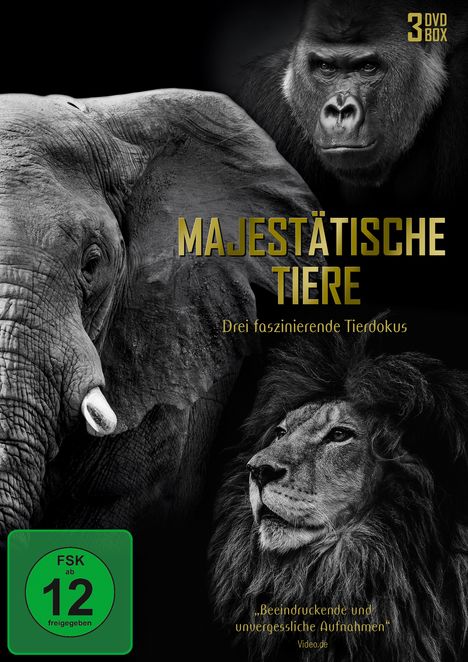 Majestätische Tiere - Drei faszinierende Tierdokus, 3 DVDs