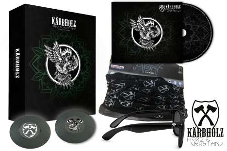 Kärbholz: Herz &amp; Verstand (Limited-Edition Fanbox), 1 CD und 2 Merchandise