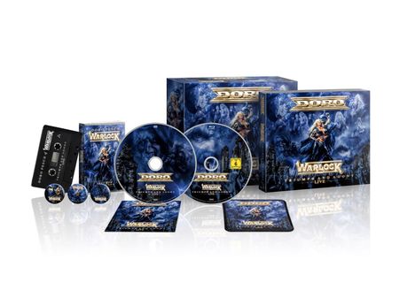 Doro: Warlock - Triumph And Agony Live (Minibox), 1 CD, 1 Blu-ray Disc und 1 MC