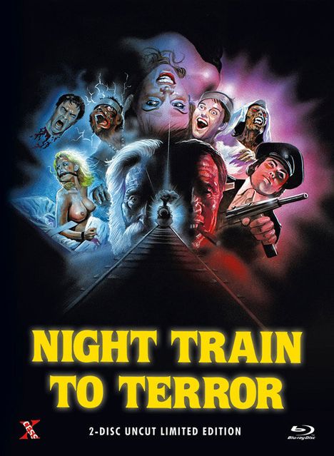 Night Train to Terror (Blu-ray &amp; DVD im Mediabook), 1 Blu-ray Disc und 1 DVD
