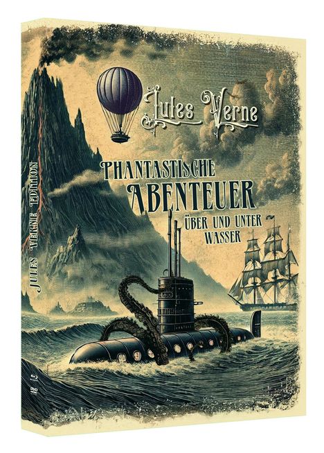Jules Verne - Phantastische Abenteuer über und unter Wasser (Blu-ray & DVD im Digipack), 2 Blu-ray Discs und 1 DVD