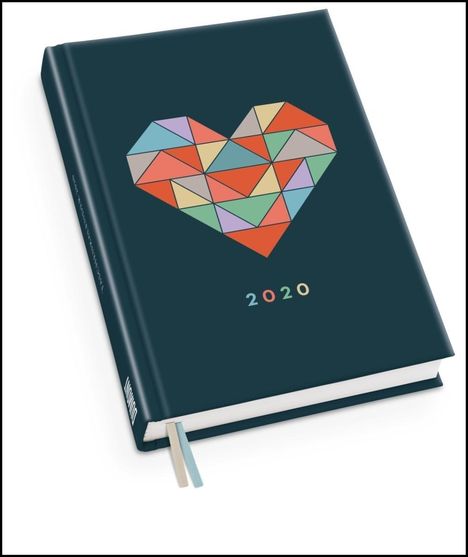 Haferkorn &amp; Sauerbrey: Taschenkalender »Herz« 2020 - Haferkorn &amp; Sauerbrey - Terminplaner mit Wochenkalendarium, Diverse