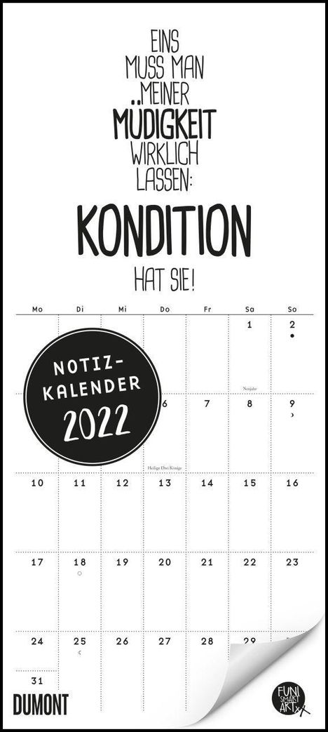 Funi: Funi Smart Art Notizkalender 2022, Kalender