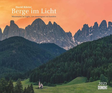 Berge im Licht 2025 - Wandkalender 60,0 x 50,0 cm - Spiralbindung, Kalender