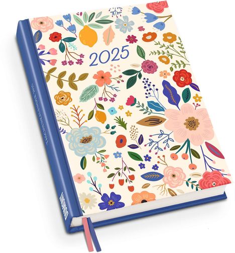 Blumenwiese Taschenkalender 2025 - Blumen-Design - Terminplaner mit Wochenkalendarium - Format 11,3 x 16,3 cm, Kalender