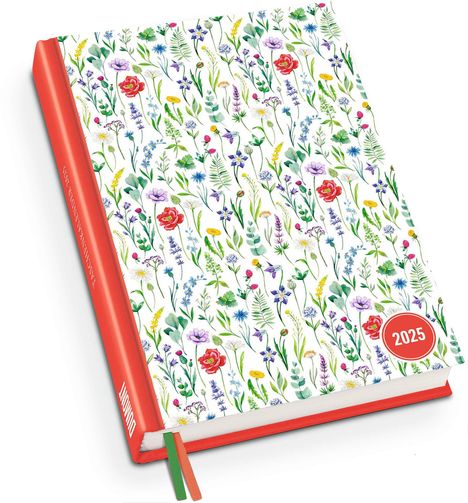 Lovely Flowers Taschenkalender 2025 - Blumen-Design - Terminplaner mit Wochenkalendarium - Format 11,3 x 16,3 cm, Kalender