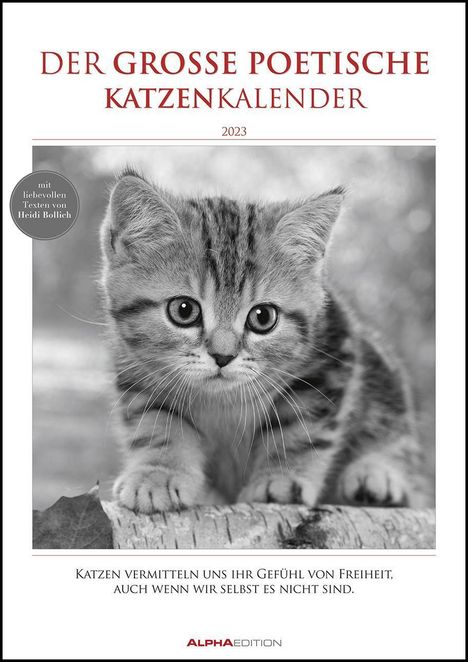 Der große poetische Katzenkalender 2023 29,7x42, Kalender