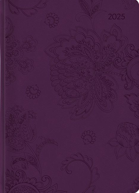 Ladytimer Grande Deluxe Purple 2025 - Taschen-Kalender A5 (15x21 cm) - Tucson Einband - mit Motivprägung - Weekly - 128 Seiten - Alpha Edition, Buch