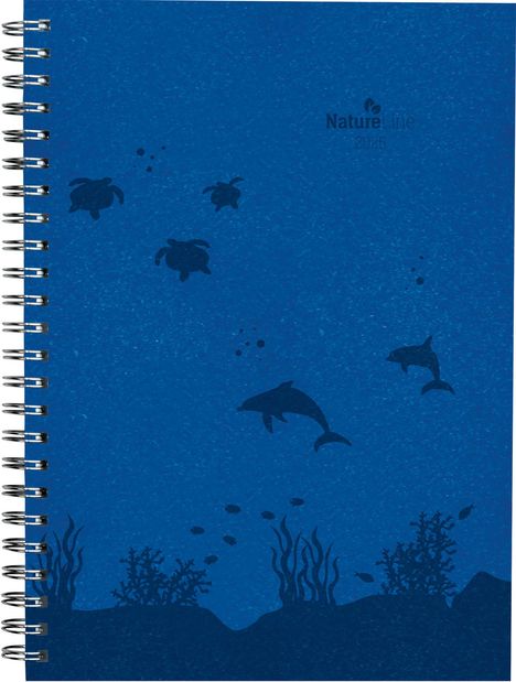 Wochenplaner Nature Line Ocean 2025 - Taschen-Kalender A5 - 1 Woche 2 Seiten - Ringbindung - 128 Seiten - Umwelt-Kalender - mit Hardcover - Alpha Edition, Kalender