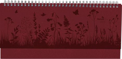 Tisch-Querkalender Nature Line Flower 2025 - Tisch-Kalender - Büro-Kalender quer 29,7x13,5 cm - 1 Woche 2 Seiten - Umwelt-Kalender - mit Hardcover, Kalender