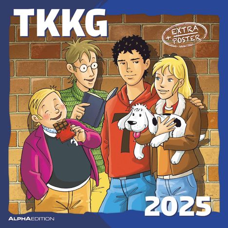 TKKG 2025 - Broschürenkalender 30x30 cm (30x60 geöffnet) - Kalender mit Platz für Notizen - Bildkalender - Planer, Kalender