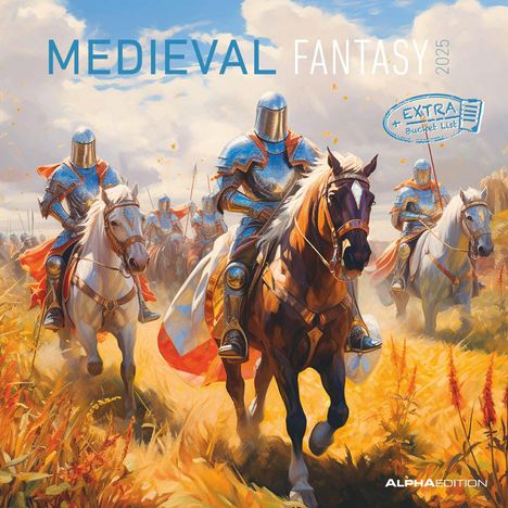 Medieval Fantasy 2025 - Broschürenkalender 30x30 cm (30x60 geöffnet) - Kalender mit Platz für Notizen - Medieval Fantasy - Bildkalender - Planer, Kalender