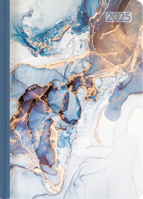 Ladytimer Marble 2025 - Taschenkalender A6 (10,7x15,2 cm) - Weekly - 192 Seiten - Notiz-Buch - Termin-Planer - Alpha Edition, Kalender