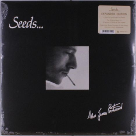"Seeds... Expanded Edition" steht oben. Rechts ist ein Profilbild von jemandem mit einer Zigarette im Mund.