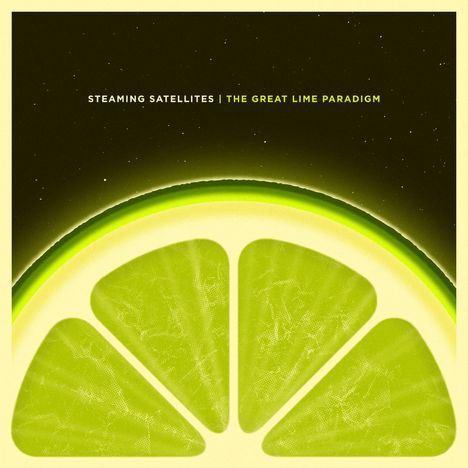 Text: "STEAMING SATELLITES | THE GREAT LIME PARADIGM". Eine stilisierte Limettenscheibe auf dunklem Hintergrund.