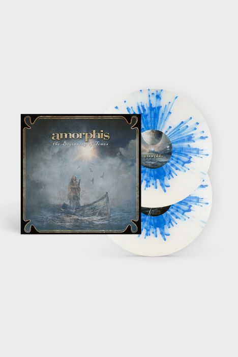 Amorphis: The Beginning Of Times (White/Powder Blue Splatter Vinyl), 2 LPs