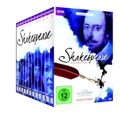 Shakespeare Collection (12 BBC-Verfilmungen), 12 DVDs