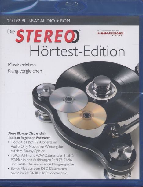 Acousence Sampler - Die Stereo Hörtest-Edition, Blu-ray Audio