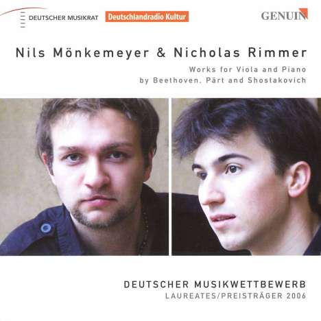 Nils Mönkemeyer &amp; Nicholas Rimmer - Werke für Viola &amp; Klavier, CD