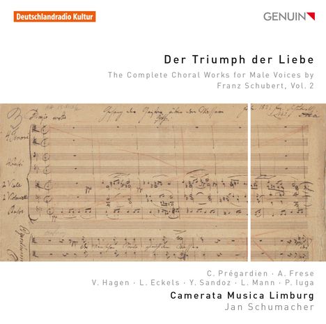 Franz Schubert (1797-1828): Sämtliche Chorwerke für Männerchor Vol.2 "Der Triumph der Liebe", CD