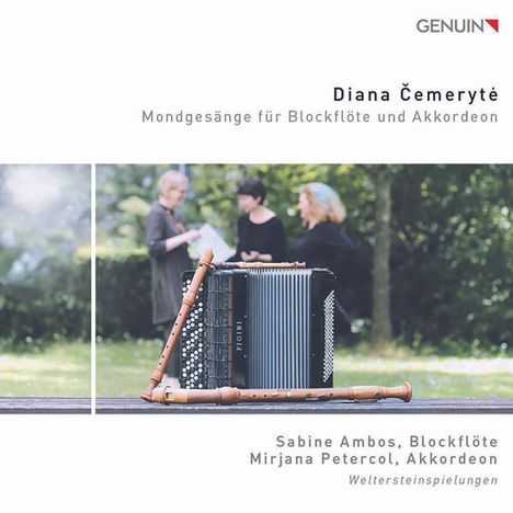 Diana Cemeryte (geb. 1974): Mondgesänge für Blockflöte &amp; Akkordeon, CD