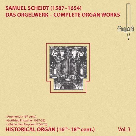 Samuel Scheidt (1587-1654): Das Orgelwerk Vol.3, CD
