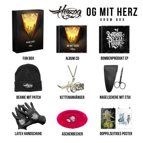 Herzog: OG mit Herz (Limitierte Grow-Box), 2 CDs und 4 Merchandise