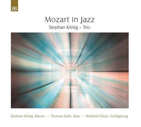 "Mozart in Jazz" und "Stephan König – Trio". Unschärfe-Effekt in Blau- und Brauntönen, links oben ein Logo.