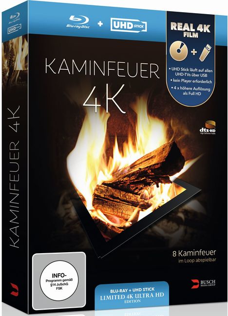 Kaminfeuer (Blu-ray &amp; UHD-Stick), Blu-ray Disc