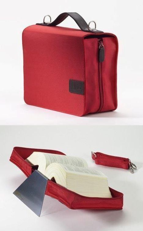 SKIN Tasche BASIC 2.0 Gr. L (Habersack) rubin-rot / mit Tragegurt &amp; Buchstütze, Diverse