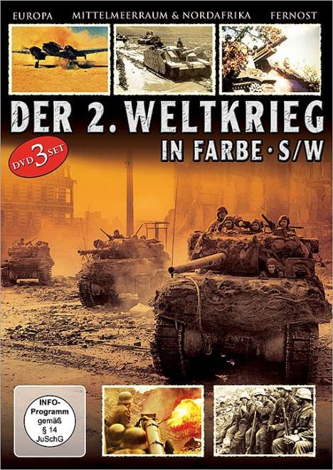 Panzer-Divisionen, Sturmtruppen, Panzer-Abwehr - Der 2. Weltkrieg in Farbe &amp; schwarz-weiß, 3 DVDs