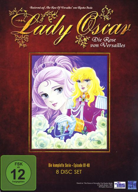 Lady Oscar - Die Rose von Versailles (Gesamtausgabe), 8 DVDs