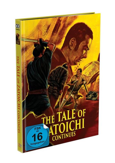 The Tale of Zatoichi Continues (Blu-ray &amp; DVD im Mediabook), 1 Blu-ray Disc und 1 DVD