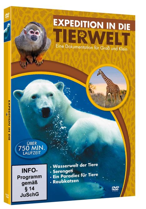 Expedition in die Tierwelt, 4 DVDs
