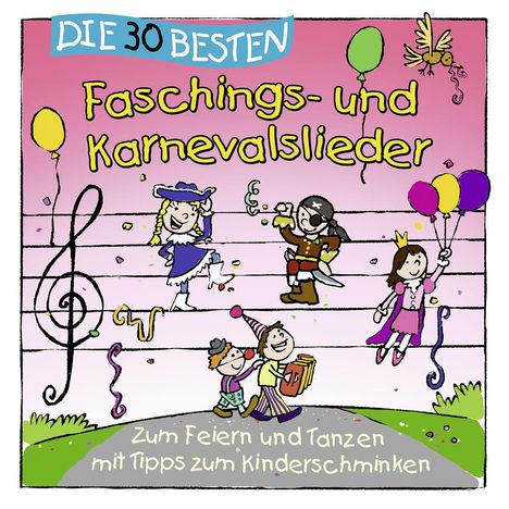 Die 30 Besten Faschings- und Karnevalslieder, CD