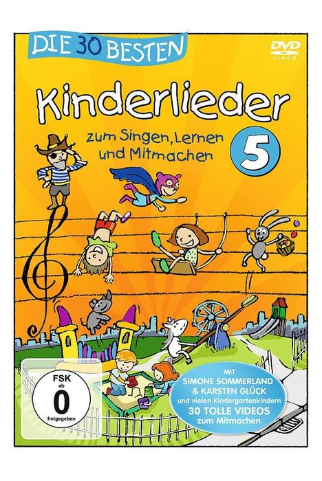 Die 30 besten Kinderlieder zum Singen, Lernen und Mitmachen Vol. 5, DVD