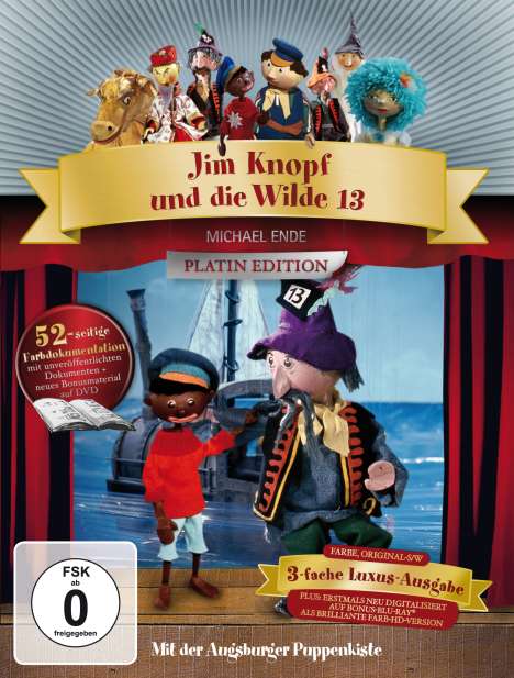 Augsburger Puppenkiste: Jim Knopf und die Wilde 13 (Platin Edition), 2 DVDs und 1 Blu-ray Disc