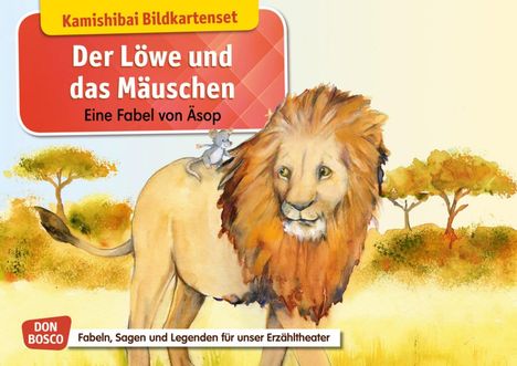 Monika Lefin-Kirsch: Der Löwe und das Mäuschen. Eine Fabel von Äsop. Kamishibai Bildkartenset, Diverse