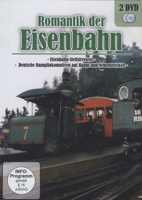 Romantik der Eisenbahn - Deutsche Dampflokomotiven &amp; Eisenbahn-Steilstrecken, 2 DVDs