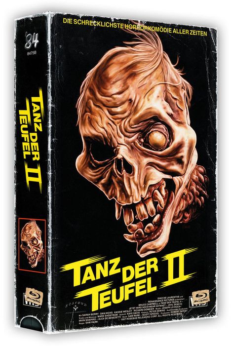 Tanz der Teufel 2 (Limited Collector's Edition im VHS-Design) (Ultra HD Blu-ray &amp; Blu-ray), 1 Ultra HD Blu-ray und 2 Blu-ray Discs