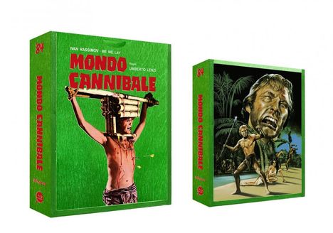 Mondo Cannibale (Jungle Wood Edition) (Blu-ray &amp; DVD in Holzbox), 2 Blu-ray Discs und 2 DVDs