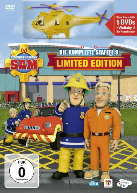 Feuerwehrmann Sam - Die komplette Staffel 9 (inkl. Spielzeug-Hubschrauber), 5 DVDs