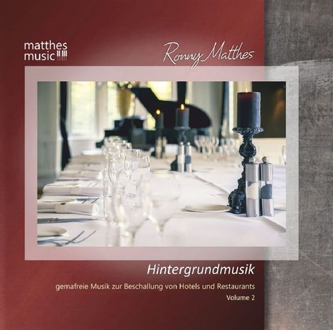 Ronny Matthes: Hintergrundmusik Vol. 2 - Gemafreie Musik (Klaviermusik, Jazz &amp; Chillout), CD