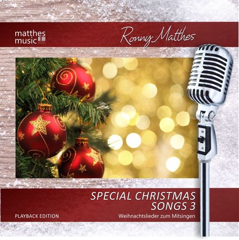 Ronny Matthes: Special Christmas Songs-Playback/Karaoke (Vol.3), CD