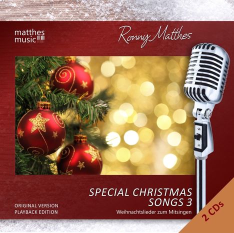 Ronny Matthes: Special Christmas Songs (Vol.3) mit Playback CD, 2 CDs