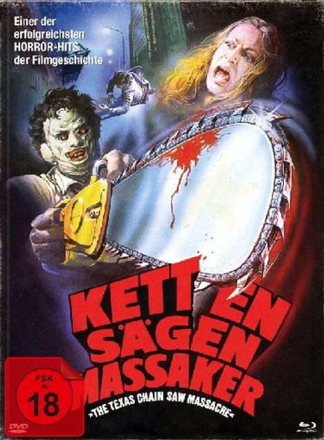 Texas Chainsaw Massacre (1974) (Blu-ray &amp; DVD im Mediabook), 2 Blu-ray Discs und 1 DVD