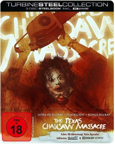 Texas Chainsaw Massacre (Ultra HD Blu-ray &amp; Blu-ray im Steelbook), 1 Ultra HD Blu-ray und 2 Blu-ray Discs